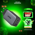 Củ sạc nhanh Robot 65W GaN Ugreen CD244/CD361 | QC 4.0 3.0| Cho iPhone 14 13 12 Pro Max Laptop| Bảo hành 18 tháng. 