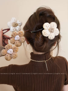 คลิปหนีบผมดอกไม้ลูกไม้สไตล์เกาหลีสำหรับผู้หญิง ทรงใหม่ 2025 คลิปหนีบผมดีไซน์หรูหรา เครื่องประดับผมสไตล์เกาหลี คลิปหนีบผมสำหรับผู้หญิง
