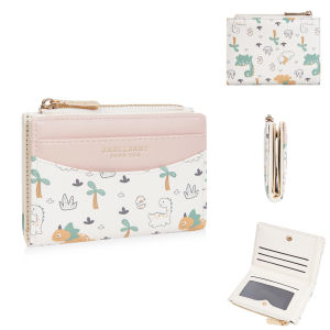 Baellerry | Baellerry Cartoon Style Short Wallet for Girls Cute PU Leather Multiple Card Slots Zipper Coin Purse Billfold Student Gift