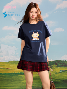 Gbiaior | Cool Sensation Square Shoulder Cartoon Print T-shirt