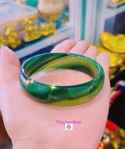 Vòng tay nam nữ đá ngọc thuỷ tảo phong thuỷ