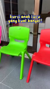 KURSI DOREMI PLASTIK ANAK SANDARAN KUAT KURSI MAKAN ANAK KURSI BELAJAR ANAK