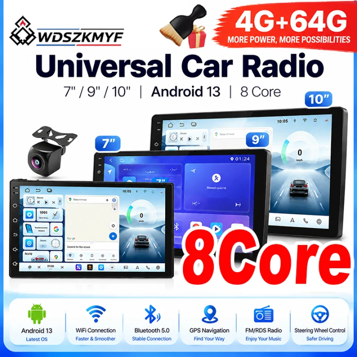 Hot 2Din Android13 Auto Radio 7 9 10