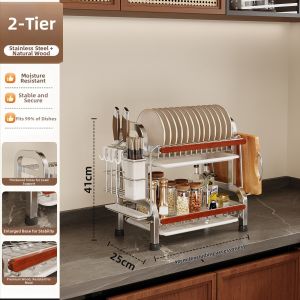 Kitchen Dish and Utensil Organizer Drying Rack