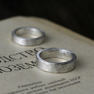 Lu Daming Thickened Hammer Pattern 999 Sterling Silver Handmade Ring Pure Silver Custom-made Bold Trendy Mens Ring