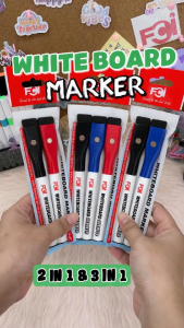 FCI Whiteboard Marker 2in1 & 3in1 Smooth Featuring Built In Eraser With magnetic Function Smooth Writing For School & Office Use