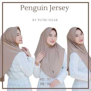 Jilbab Khimar Pinguin Jersey - Bergo Instan Simpel - Kerudung Hijab Pet Antem Hijab Terlaris Khimar Pinguin Jersay pet Bergo Terbaru Pinguin Pet Jilbab Terlaris Dan Terpopuler Pinguin Jersay UK L