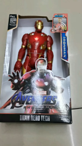 Ironman Classic Action Figure from Avengers Endgame Titan Hero Tech Series. Red and gold armor with detailed design. Ages 4+.