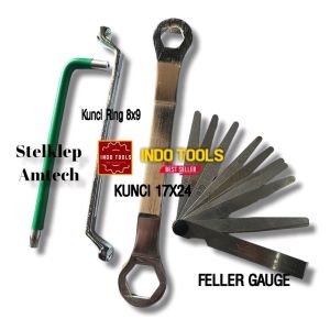 Paket murah Kunci Stel Klep 4 pcs Kunci Tutup Klep Kunci Klep Feeler Gauge Tekiro Kunci Stelan Klep 4 pcs For Tune Up
