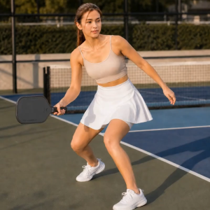 Pickleball Skort Women KCHN Kitchen Skort with Phone Pocket High Waist Active Skirt