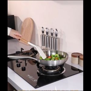 Kitchen Wok Handle Heat Insulation Covers Anti-scalding Stainless Steel Pot Handle Silicone Sleeve