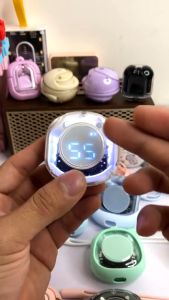 Tai nghe Bluetooth không dây Ultrapods Max v5.3 màn hình kỹ thuật số trong suốt LED điều khiển một chạm trên tai nghe dễ dàng