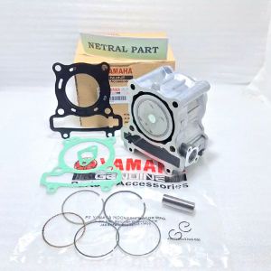 BLOCK CYLINDER BLOK SEHER ASSY SET KOMPLIT RING SEHER PISTON KIT + TOP SET YAMAHA JUPITER MX 135 JUPITER MX NEW JUPITER MX OLD ORIGINAL BARU