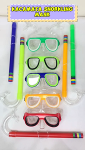 Kids Snorkeling Set Diving Goggles Mask Breathing Tube Shockproof Anti-fog Adjustable Swimming Band