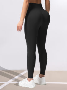 Women Seamless Yoga Pants Solid Push Up High Waist Butt Lifting Workout Gym Leggings Elastic Slim Ruched Tights Activewear