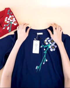 Áo Nữ Trung Niên Thiều Hoa chất voan 2 lớp họa tiết in hoa sang trọng vải mềm mịn thoáng mát Thương Hiệu Thiều Hoa K667