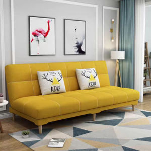 1.4/1.8M Sofa Bed Foldable Multifunctional AdjustableNo-wash Technical Cloth Foam Solid Wood SofaWith pillow