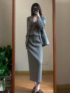 QFN | New Spring Elegant Intelligent Sense Korean Style Vintage 3pc Suit