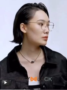 Grey Jack Kacamata Titanium Model Kotak Ringan Simple Fashion Pria Wanita Bisa Minus Antiradiasi Bluecromic 95034