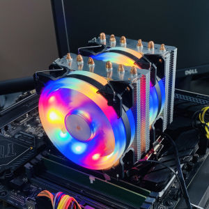 6 Heat Pipes CPU Air Cooler 4PIN PWM Silent Rgb Cooling Fan For Intel 1700 1150 1155 1156 1366 2011 AM3 AM4 AMD AM5