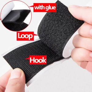1m/3m/5m/Roll Self Adhesive Hook And Loop Fastener Tape Nylon Strong Back Sticky Hook Strips Mounting Loop Tape DIY Velcro Craft