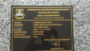 PRASASTI PERESMIAN BAHAN KERAMIK GRANITO TILE