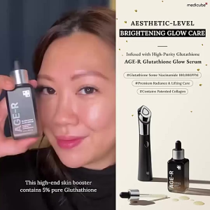 Medicube Glutathione Glow Serum 30g 5% liposomal glutathione 5% niacinamide brighten dull complexion fade pigment dark spots uniform skin tone translucent glowing skin inhibit melanin precipitation improve sallow dark skin