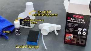 Car Headlight Refurbishment and Repair No-sanding Set Repair Fluid Scratch Remove Refurbishes Yellowed Headlights Polishing Crystal Spray汽车大灯翻新修复