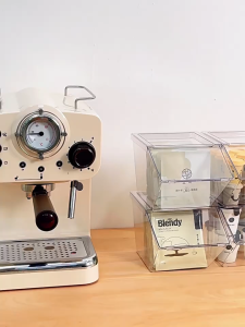 6/8PCS Coffee Tea Bag Snack Acrylic Organizer Candy Organizer With Cover Rack Desktop Storage Box