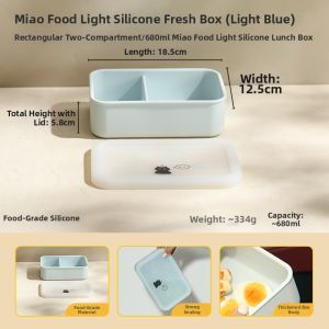 LOTUS BLUE | Insulated Lightweight Microwaveable Stainless Steel Lunch Box