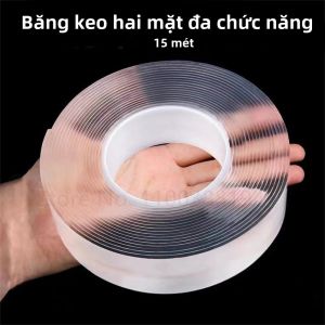 Băng Dính Hai Mặt Đa Năng Trong Suốt Chống Thấm Nước Có Thể Tái Sử Dụng Keo Dính Cho Dán Tường Xe Phòng Tắm Nhà Bếp
