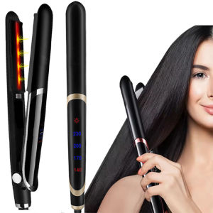 Máy Ép Tóc LCD Titanium Chuyên Nghiệp Máy Duỗi Tóc Nano Titanium Làm Nóng Nhanh 160-220 ° Máy Chăm Sóc Tóc Điều Khiển Nhiệt Độ Kỹ Thuật Số Cho Salon