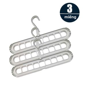 Móc Treo Quần Áo Đa Năng 9 Lỗ Tiết Kiệm Không Gian Giá Để Khăn Giá Phơi Đồ Chất Liệu PP