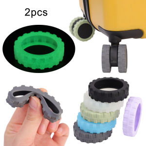 【On Sale】2Pcs ทนต่อการสึกหรอฝาครอบล้อยางรถยนต์แบบหนากล่องเนื้อกระเป๋าเดินทางเรืองแสงฝาครอบล้อ