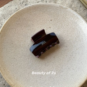 Kẹp Tóc Cỡ Lớn Chocolate Acetate Shark Kẹp Tóc Mùa Xuân Hè Phụ Kiện Tóc Cao Cấp Màu Nâu Kẹp Tóc Thời Trang Mới Về