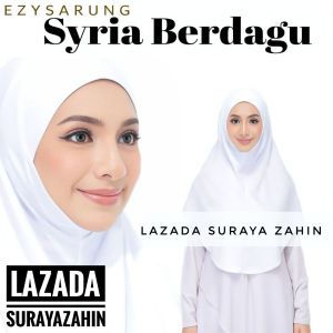 [Berdagu] Size M Berdagu Syria Moscrepe + Free Inner Black And White Edition \ Tudung Sarung Syria Moscrepe Berdagu