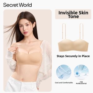 Secret World | Strapless Push-up Anti-slip Seamless Bra