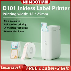 NIIMBOT Label Maker Machine D101 Label Printer Tape Included Portable Wireless Connection Multiple Templates Available for Phone Easy to Use Office Home Organization USB Rechargeable