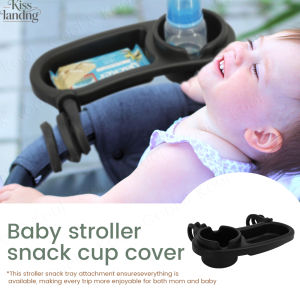 Spiral Clip Baby Silicone Snack Holder for Stroller Universal Non-Slip Cup & Food Tray to Keep Items Secure
