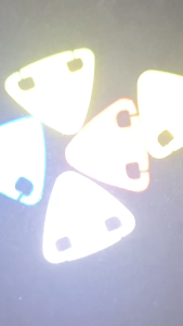 6*7cm Reflektor sepeda gunung Segitiga aus Bluelug Sadel Triangle lampu pantul Bahan PVC