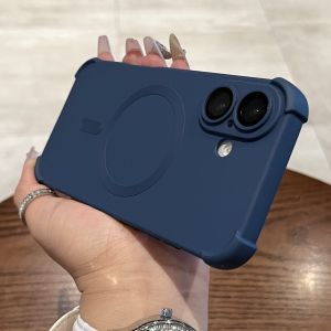 Advanced Silicone  16Promax Phone Case Four Corner Anti-Fall Full Cover Magnetic Charging Compatible with 14Pro 13 And 12PM