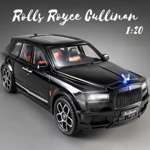 【RUM】1:20 Scale Rolls Royce Alloy Car Model Light & Sound Effect Diecast Car Toys for Boys Birthday Gift Kids Toys Car Collection