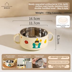 MODERN SWEETHOME | Children Stainless Steel 316L Dinner Bowls