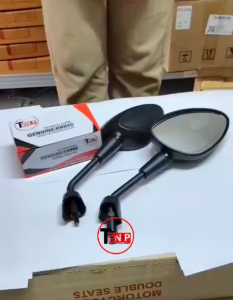 กระจกเวสป้า กระจกเนื้อแท้ VESPA S LX SPRINT GTS PRIMAVERA รุ่น3วาล์ว กระจก vespa กระจกข้าง สีดำด้าน เลนซ์ไม่หลอกตา ราคาต่อคู่