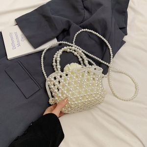 Kids Bag 2024 New Arrival Summer Cute Girl Baby Pearl Tote Fashionable Princess Accessories Messenger Bag