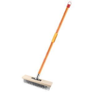 LECAN | Industrial Hard Bristle Wire Floor Brush Long Handle