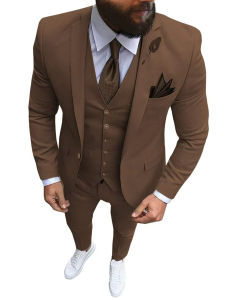 3 Pieces Jacket + Vest + Pant Men Suits Prom Tuxedo Slim Fit Groom Wedding Suits For Men Custom Blazer