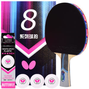 Butterfly Genuine Table Tennis Rackets 8-Star 7-Star Carbon Bottom Plate Finished Racket Eight-Star Butterfly King Straight Horizontal Single Shot