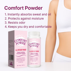 Comfort Powder All Over Body Powder - Sweat Wicking Chafing Prevention Odor Resistant Talc-Free Dry Comfort for Women & Men