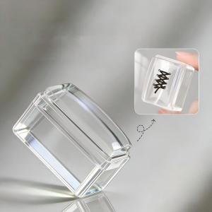 1PC Transparent Silicone Nail Stamper Kit French Manicure Plate Stamping Scraper Tool Set Reusable Alcohol-Erasable Stencil
